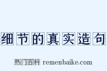 细节的真实造句是什么意思的图片